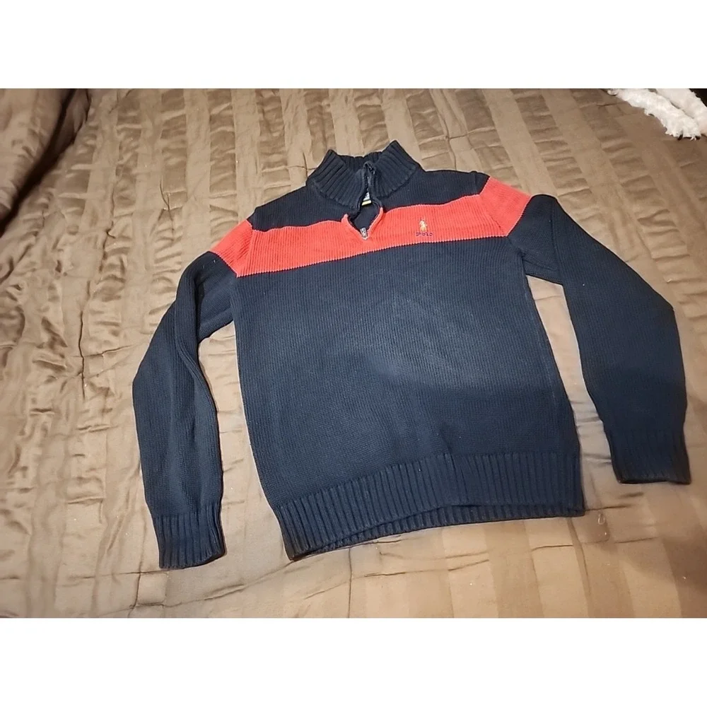 POLO RALPH LAUREN HALF ZIP SWEATER SIZE(XL18-20) +‎ FREE SHIPPING